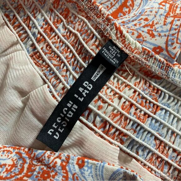 Lord & Taylor Design Lab Orange Blue White Flare Pants Medium Retro - Picture 8 of 14